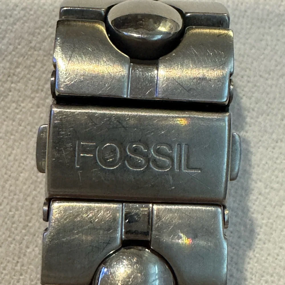 Fossil Stainless Steel Smartwatch with Blue Trim
